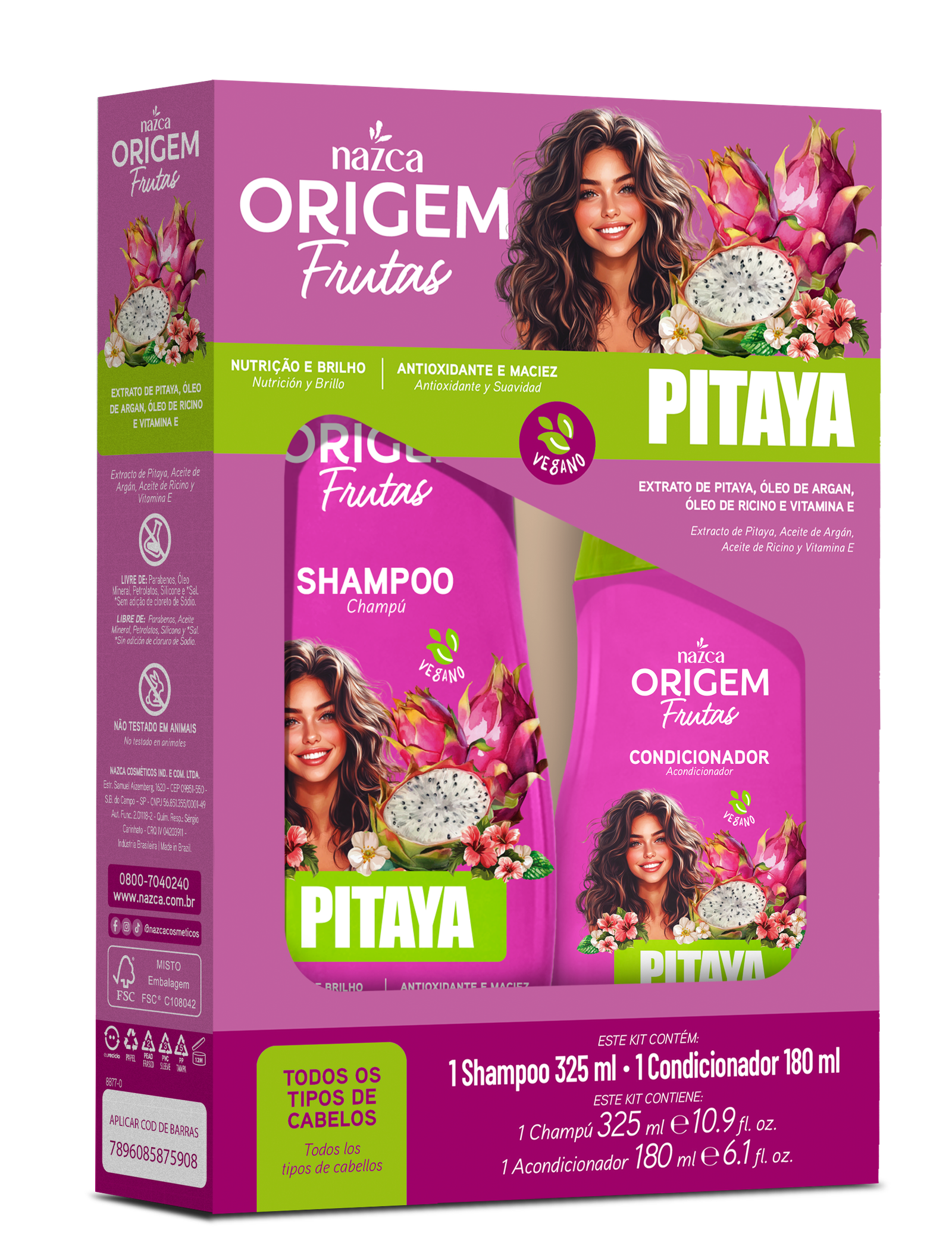 Kit Shampoo + Acondicionador Pitaya